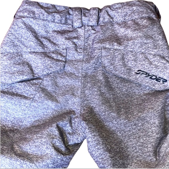 Unisex Kids Spyder Thinsulate Ski Snowboarding Pants sz 8 in light grey + black - Picture 8 of 9